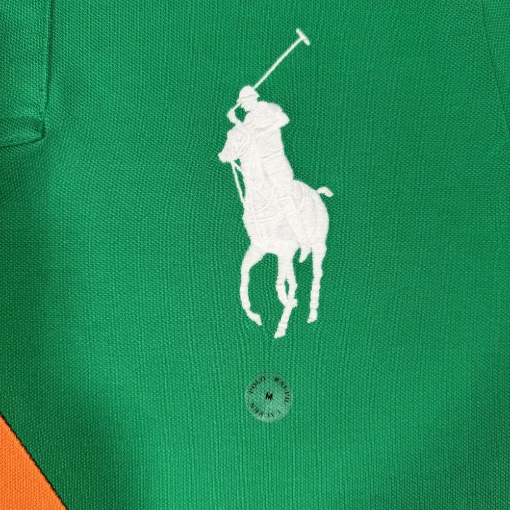 Polo Ralph Lauren Big Pony Sash Polo Mens M Green Cotton Classic Fit NWOT